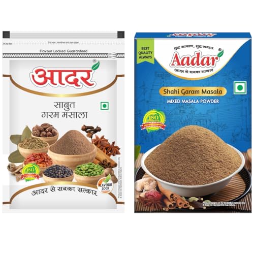 Image of Aadar Combo Sabut Garam Masala 50g + Shahi Garam Masala Powder 50g - for Rich flavour Chiken & Mutton Curry | Khada Masala (Sabut)