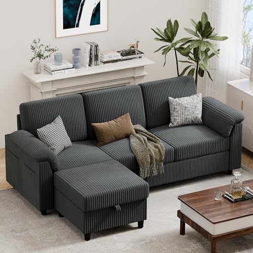 Vongrasig 79' Convertible Sectional Couches Sofa with Storage Ottoman,...