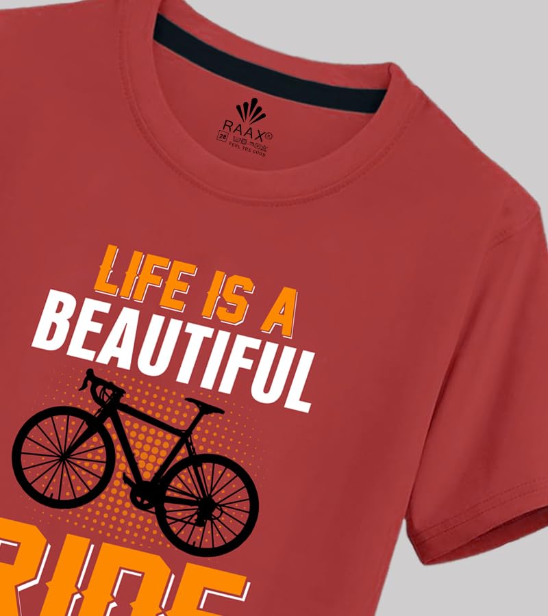 Image of RAAX Boys T Shirts Combo Pack of 3 | 100% Cotton Graphic Printed Half Sleeve Round Neck Tshirts for Kids Boys 2-16 Years | Regular Fit Casual