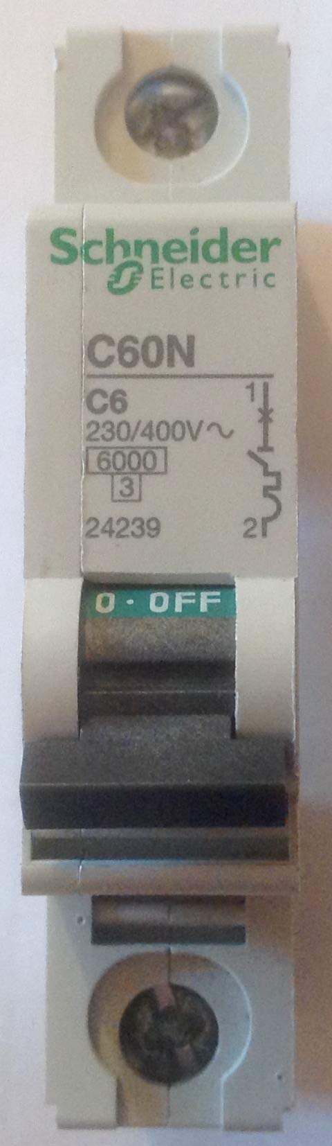 Schneider C60N C6 MCB 6A Type C circuit breaker 24239