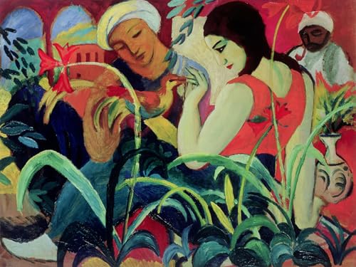 Lienzo de August Macke con impresión de alta fidelidad, pintura oriental de 60x90cm