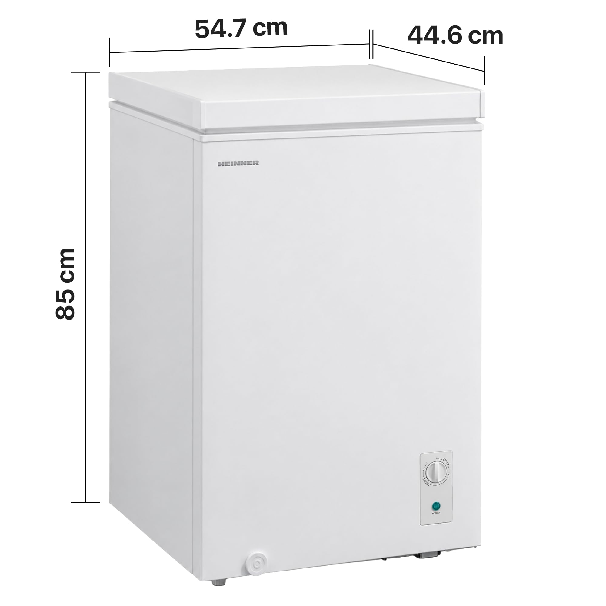 Gefriertruhe 99L Weiß mit Inverter-Kompressor – Tiefkühltruhe Freistehend, Schnellgefrieren, LED-Innenbeleuchtung, 4-Sterne, Einhängekorb, Energieklasse E, leise, für Keller & Garage