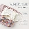 Esembly Cloth Diaper Bundle Set - 3 Organic Cotton Absorbent Inners and 1 Waterproof Outer Diaper Cover - Reusable, Washable, Snap Closure Cloth Diapers - Size 1 (7-17lbs), Botanic Gardens