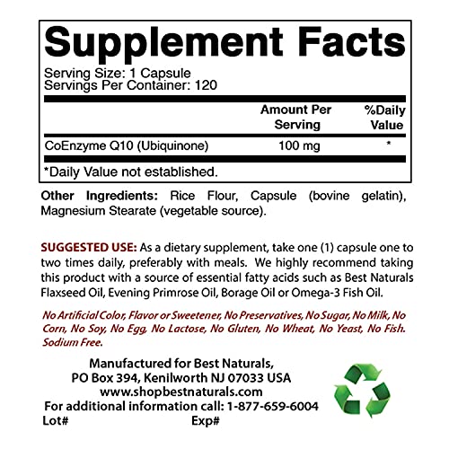 Best Naturals Red Yeast Rice 1200 Mg & Coq10 100 Mg #TOP2