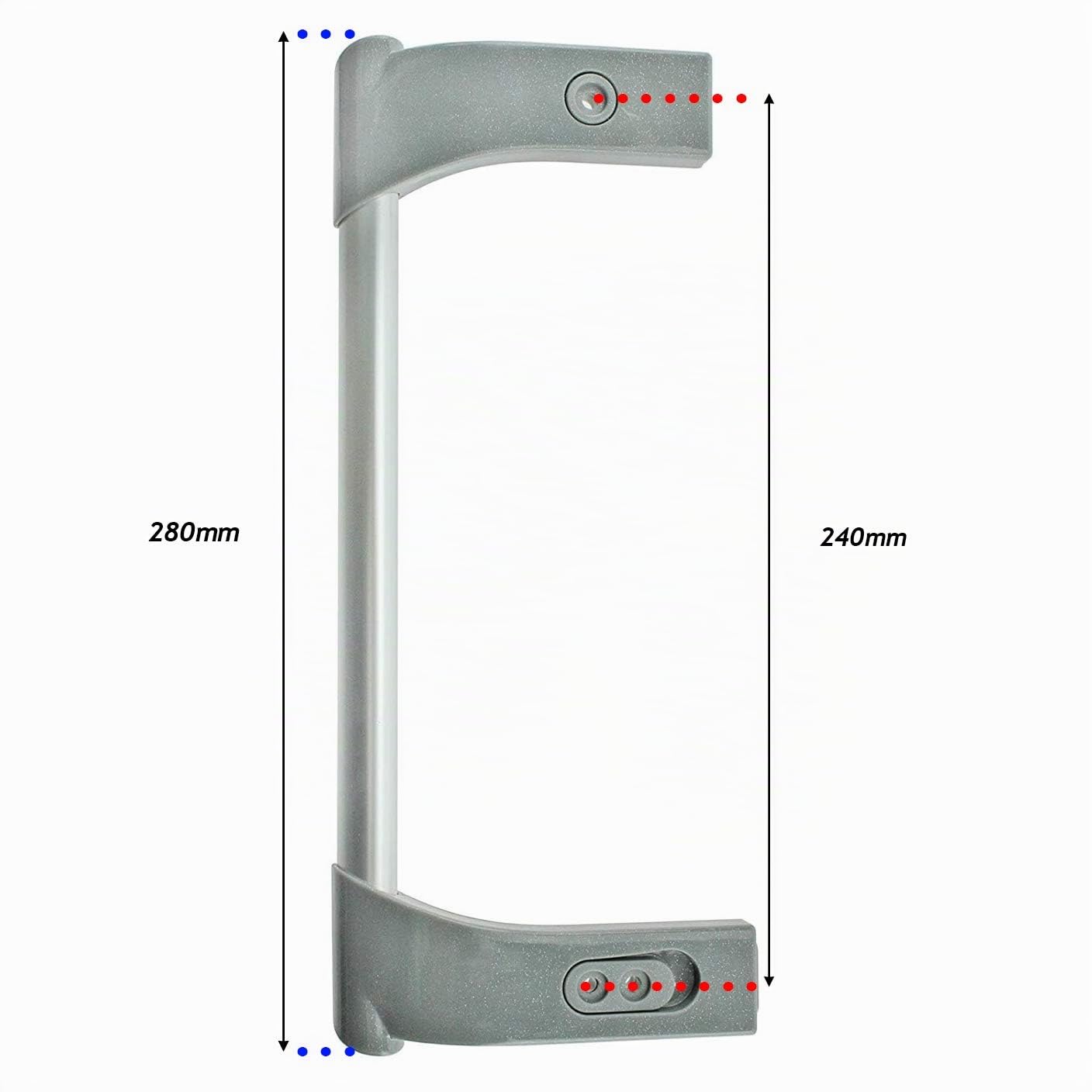 Spares2go Poignée de Porte compatible avec Hotpoint Réfrigérateur Congélateur (Granit)