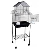212 Main 5844-4814BLK Pagoda Small Bird Cage with Stand in Black