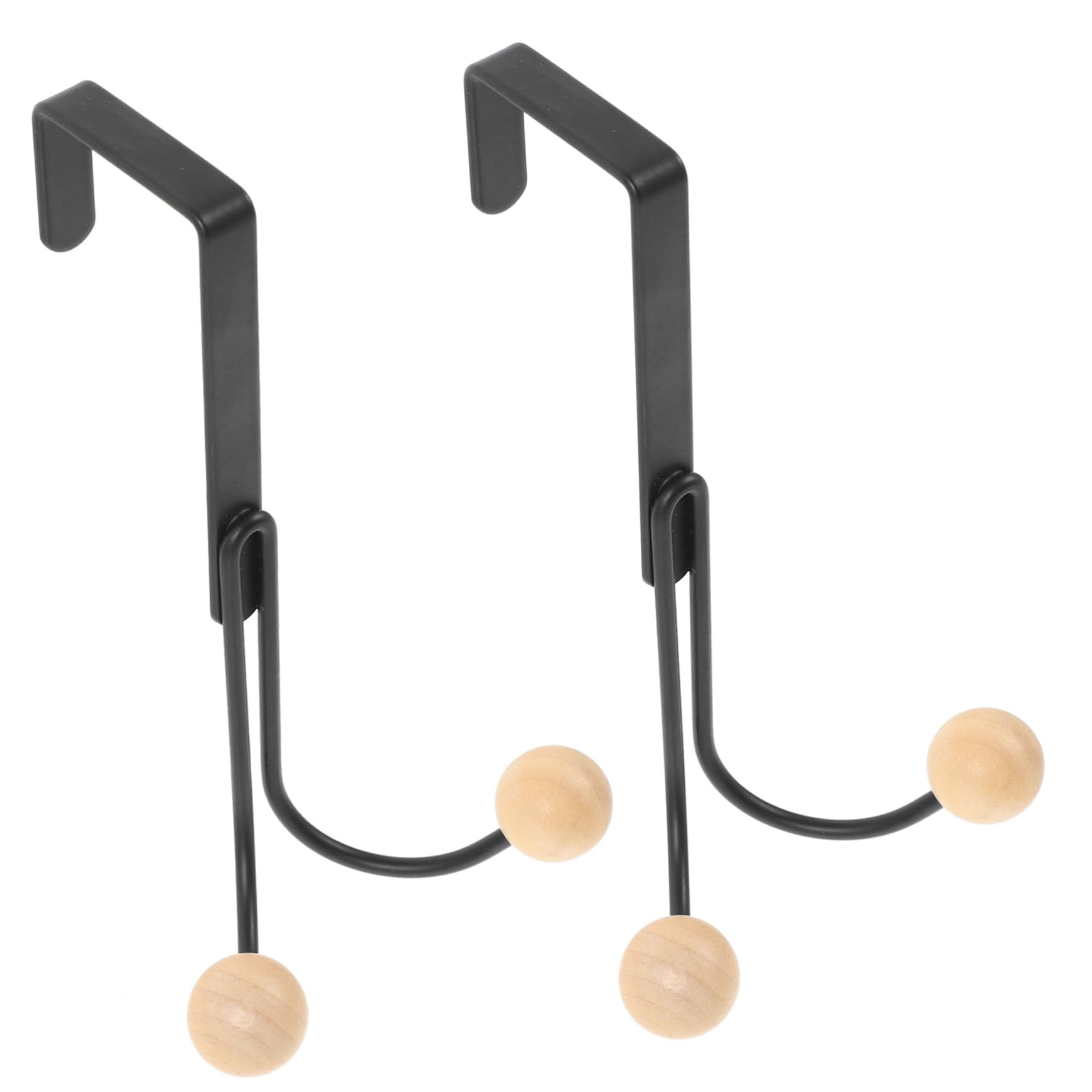 Zerodeko 5 Series Gancho De Puerta Puertas Prenda Moderno Gancho De Toalla Abrigo Colgador De Bolso De Armario Ganchos Colgantes Ganchos Para Colgar Percheros De Madera Negro 2 Piezas X 5