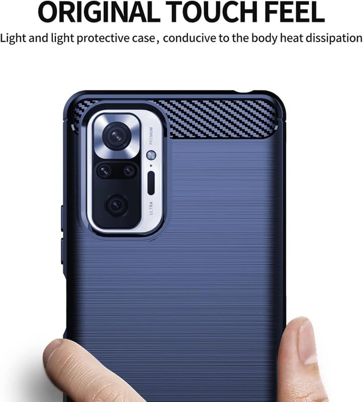Image of Basic Case for Redmi Note 10 Pro /Note 10 Pro Max (Carbon Fibre Blue)