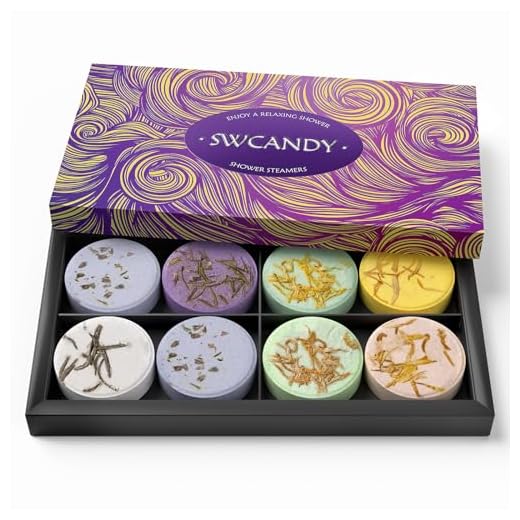 Shower Steamers Aromatherapy Birthday Gifts for Women - SWCANDY 8 Pcs Mothers Day Gifts for Mom Grandma Wife Her Men Teen Adults Bath Bombs Self Care with Natural Essential Oils Relaxation Home SPA