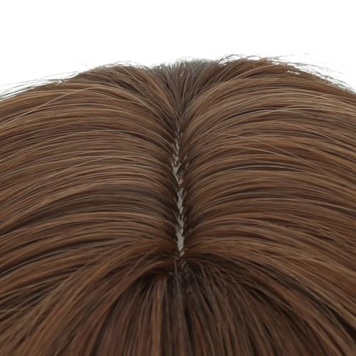 Image of PATTNIUM Kids Short Brown Bob Wig Child Girls Chocolate Brown Bob wig with Bangs Cosplay Party Synthetic Wig Rose Net Daily Wear Wig