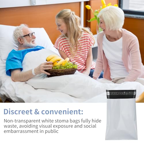 7.8x11.8 Inches Ostomy Pouch Disposable Bags 50 Pieces, Ostomy Supplies for Colostomy Waste Bags or Incontinence Pads