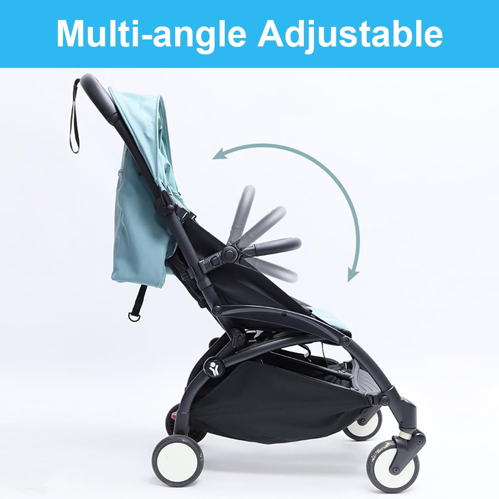 Bracciolo Per Passeggino, 37x25cm Universale Passeggino Paraurti Bar, Barra Paraurti Per Passeggino, Maniglione Per Passeggino Regolabile E Rimovibile, Passeggino Parti Accessori(Nero)