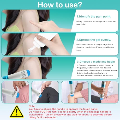 Image of Shockwave Therapy Machine for Pain Relief,Deep Tissue Massager for Back, Waist, Leg, and Golfer's Elbow Discomfort