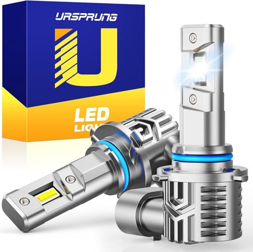 Image of Ursprung 9005 led Bulbs,900% 96,000LM Brightness HB3 Bulbs,6500K Cool White,Plug and Play, Replacement fog bulb,Quick Installation,Pack of 2
