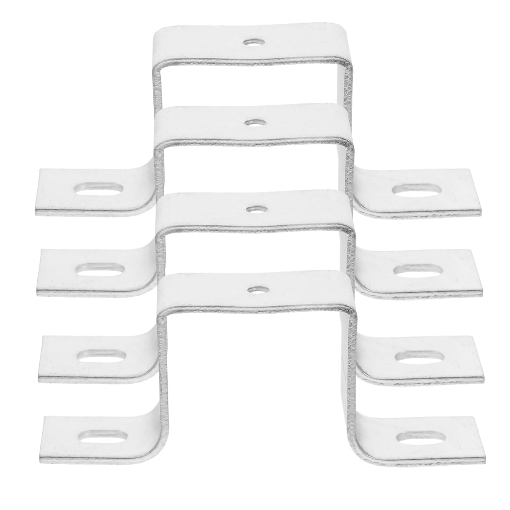 Copper U Clamp Rail Bracket 4 Pcs Stainless Steel Flat U Shaped Bed Beam Brackets for Industrial and Residential Equipment