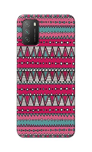 Image of Printed Hard Back Cover Case for Mi Poco M3 Back Cover (Geometric Vintage Pattern) -1803