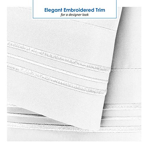 Image of Nestl White Short Queen Sheets for RV, Hotel Luxury RV Queen Sheets Set, 6 Piece Fitted Bed Sheet Set and Pillowcases, Super Soft, Wrinkle-Free, and Breathable Camper Bedding