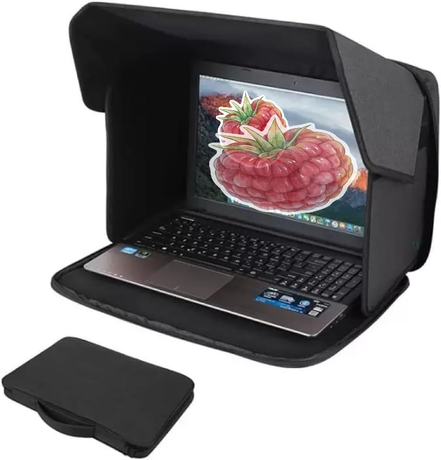 Outdoor Computer Cover Protective Cover,Outdoor Work Computer Bag, Portable Outdoor Work Cover, Privacy Protection, Foldable 12-14 inches (Patent Application)