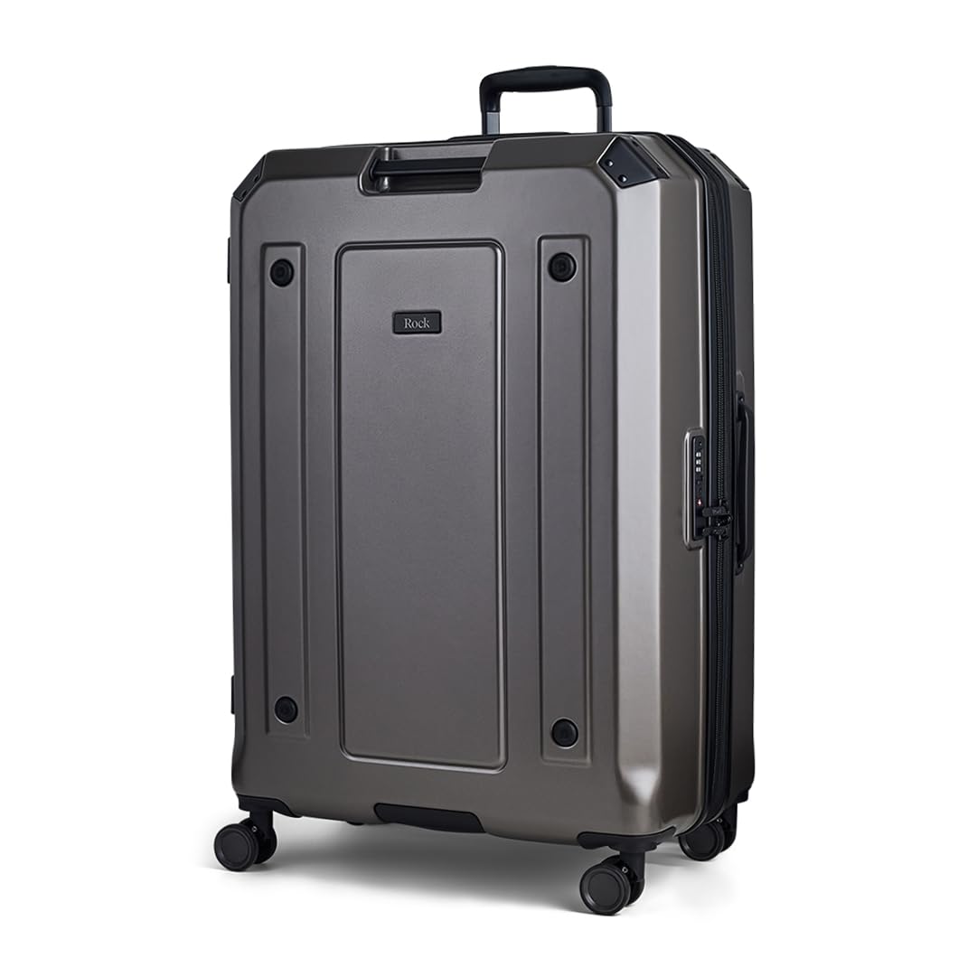 Rock Alpine Suitcase Large (Charcoal) | Check in Luggage | 75 cm | ABS Polycarbonate Hard Shell | Expandable Upto 105L | 8 Wheel | TSA Lock | Corner Protector | Trolley Bags for Travel|5 Year Warranty-image-25