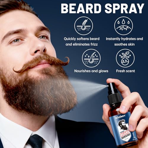 Beard Kit for Men 5PCS - Beard Growth & Grooming Set with Shampoo, Conditioner, Oil, Spray & Balm - Moisturises & Smoothes Beard, Tames Frizz - Perfect Beard Kit for Men, Dad, Boyfriend, Husband - Image 6