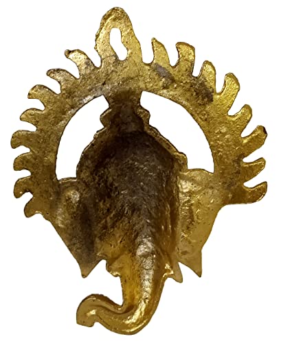 Purpledip Metal Wall Hanging Surya Ganesha: Ganapathi Vinayaka Plaque, Multicolor (12190A), 20L x 15W cm - Image 4