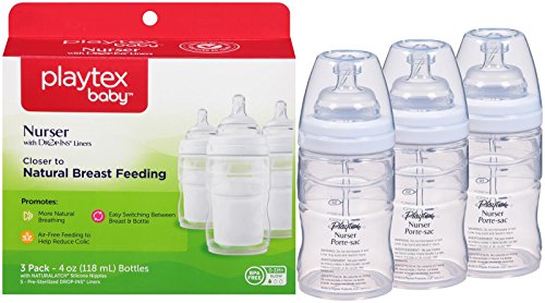 Image of Playtex BPA Free Premium Nurser Bottles with Drop in Liners, 3 Count