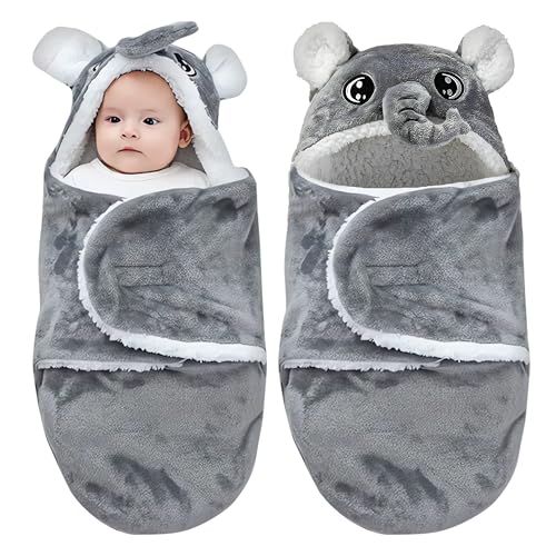 Image of Baby Swaddle Blanket – Ultra Soft Plush Wrap for Newborns 0-6Months, Warm Sherpa Receiving Blanket Essential for Infant Sleep