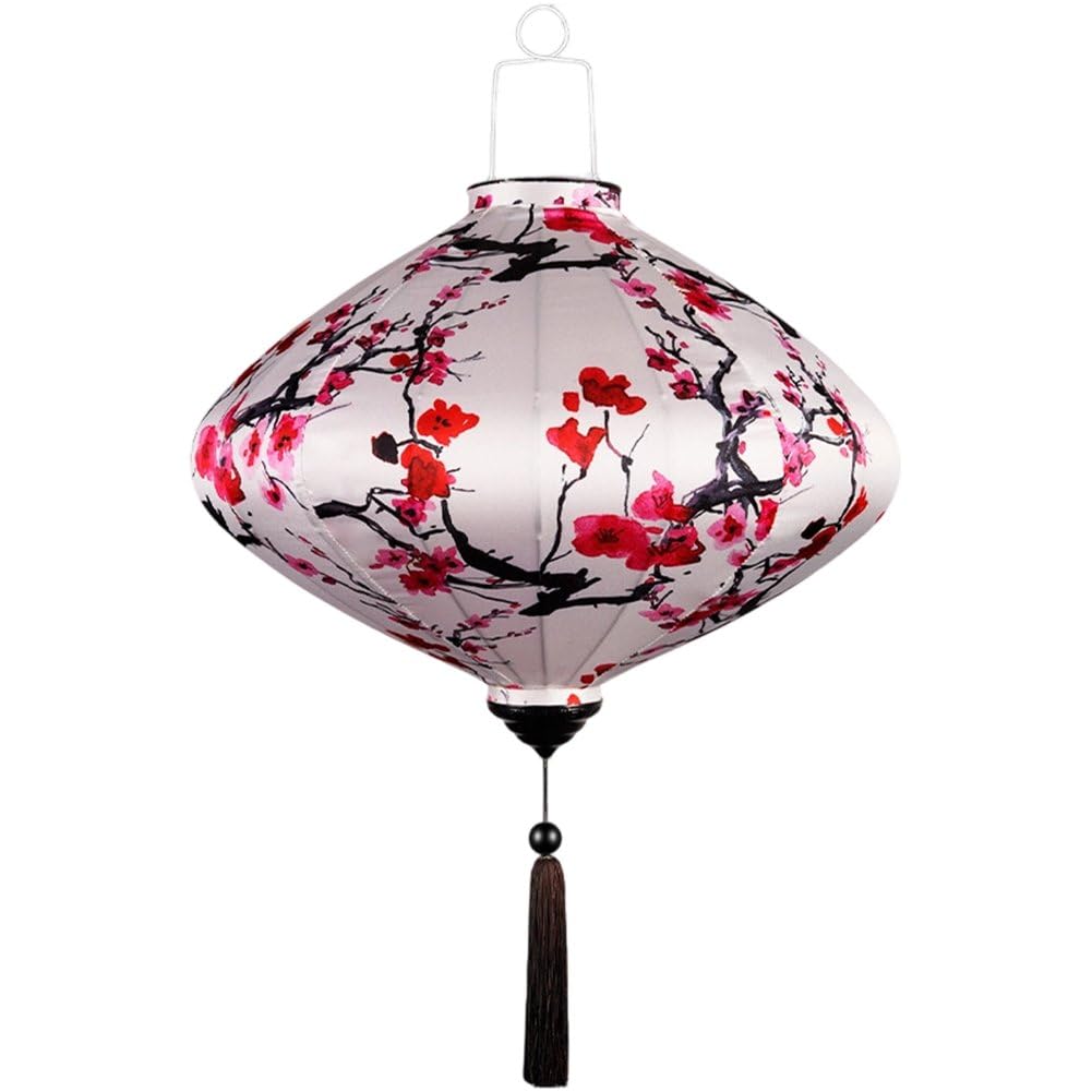 Baokuan Vietnamese Hanging Lantern Chinese Decorative Satin Lantern for Wedding Party Garden Festival Ambiance Traditional Craftsmanship Outdoor Decor