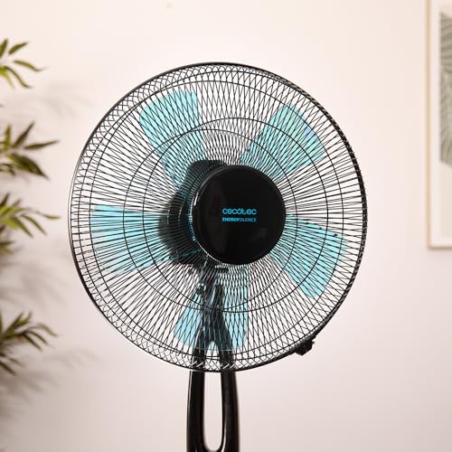 Cecotec Standventilator EnergySilence 560 Max Smart 45 W, 16 Zoll Durchmesser, 5 Flügel, 12-Stunden-Timer, LED-Bildschirm, Touch-Steuerung, 3 Geschwindigkeiten, Automatische Oszillation