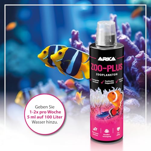 ARKA Zoo-Plus - 118 ml - Hochwertiges, konserviertes Futterplankton für Korallen und Fische in Meerwasseraquarien.