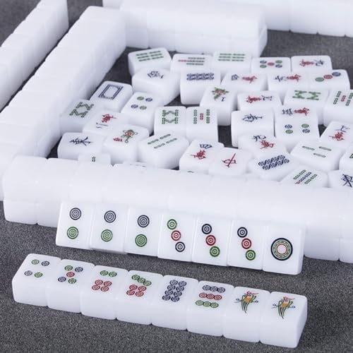 Set chino de Mahjong con 144 fichas acrílicas miniatura 2