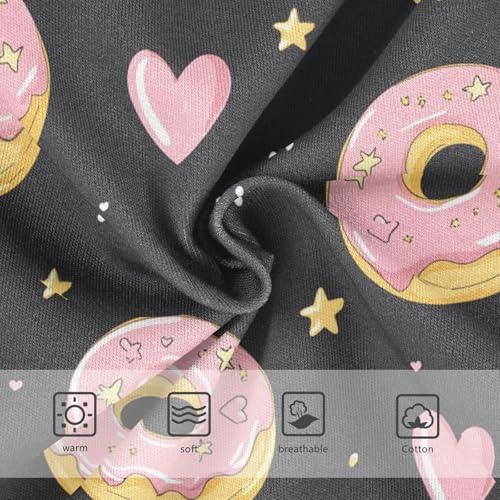 Wusikd Doughnuts Girls' Underwear Cotton Pink Hearts Stars Girls Briefs Soft Toddler Underwear 2T3