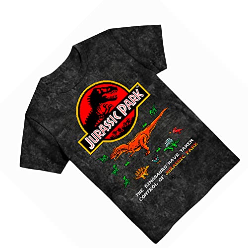 Jurassic Park Boys Dinosaur T-Shirt - Juassic World Classic Movie - 8Bit Dinosaur T-Rex Rawr Tie Dye Shirt3