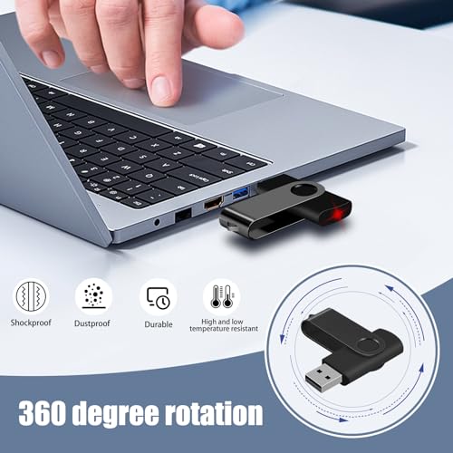 Image of EASTBULL 32GB USB Flash Drive Bulk Thumb Drives 20 Pack with Lanyards USB 2.0 Jump Drive 32GB Memory Sticks Zip Pen Drive for Storage and Backup Black 20PCS