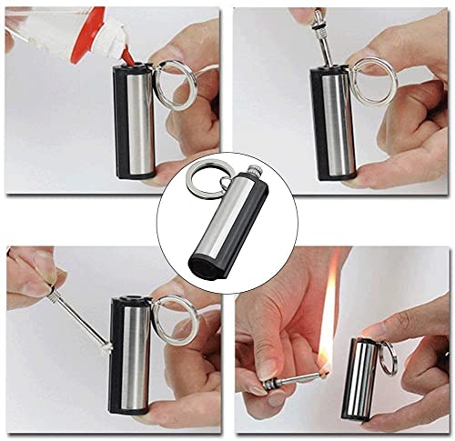 Image of BOLLAER New Match Metal Matchstick Gift Outdoor Fire Starter Waterpoof Survival Gear Hiking Match Lighter Fire Starter Keychain