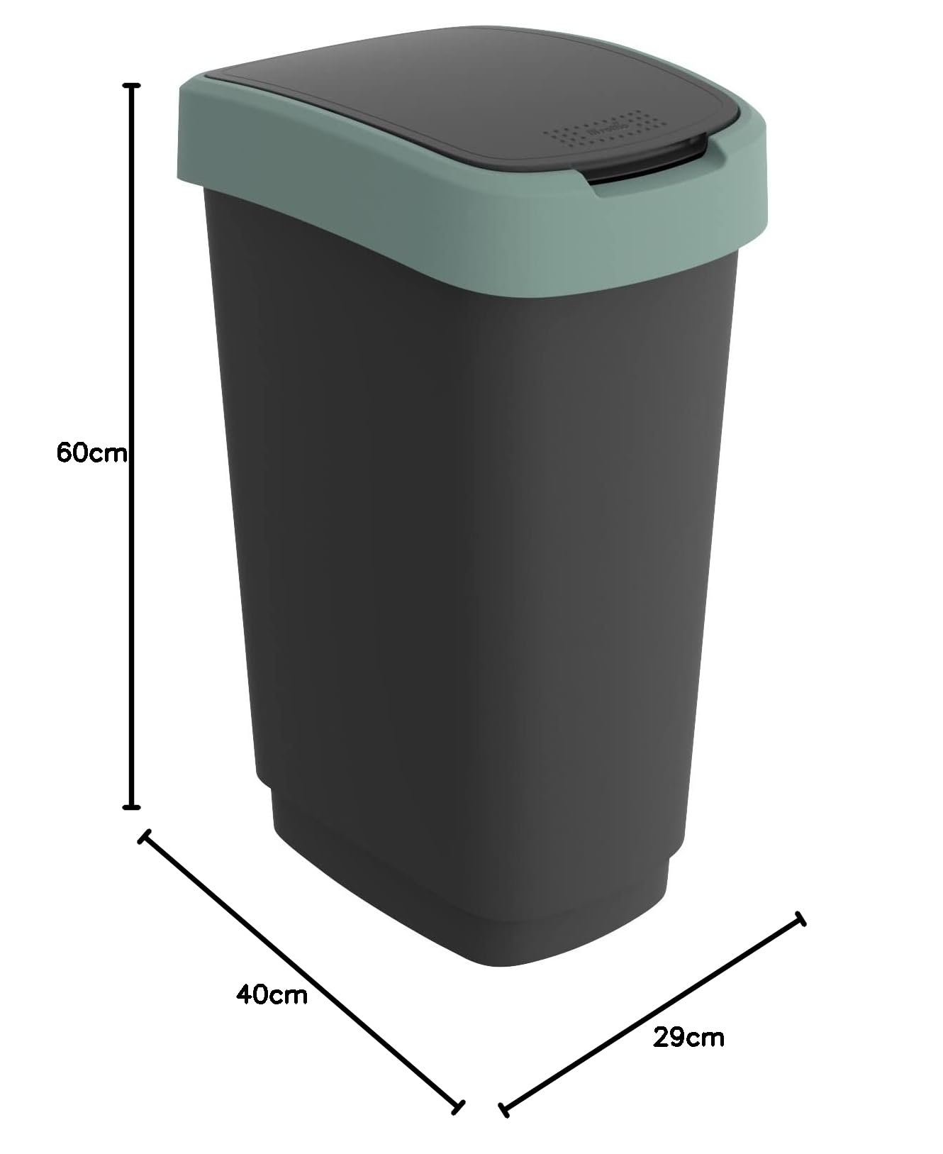 Rotho Twist (50l, Nero/Verde scuro)