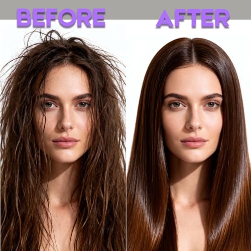 Image of Detangler Brush for Curly Hair, Lightweight Curly Hair Brush with Vented Design for Easy Glide, Effortlessly Detangles Without Pulling or Snagging, Suitable for All Wet and Dry Hair Types (Pruple)