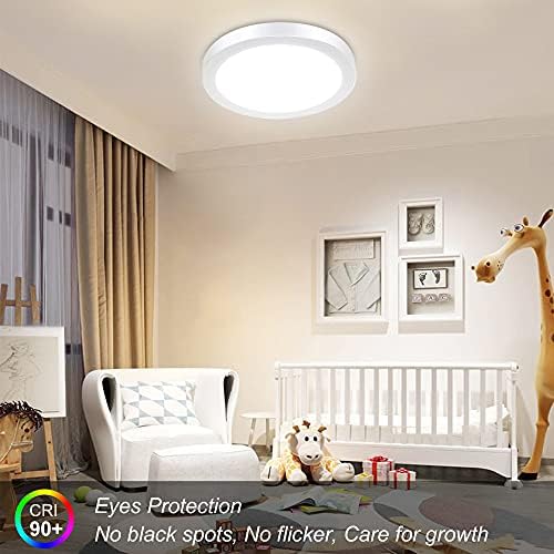 DINGLILIGHTING 12W Led Bathroom Ceiling Light, Aluminum 6000K Surface Mounted Led Ceiling Light Fittings for Kitchen, Living Room, Hallway. Flush Ceiling Lighting (AC110-265V). [Energy Class A+]
