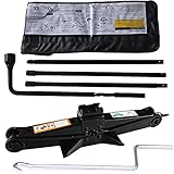 Truck Spare Tire Repair Tool Kit for Chevrolet GMC Silverado Sierra 1500 2500 3500 (2000-2014) with Scissor Jack 2 Ton Capacity with Speed Handle with Tire Lug Nut, Jack Hook, Extension Segments
