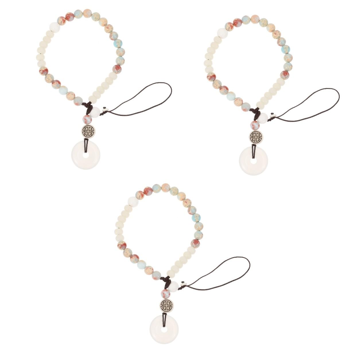 HOMSFOU Cadena De Teléfono Móvil Cordón Pulsera Correa Teléfono Pulsera Encanto Encantos Del Teléfono Muñeca Retro Cuerda Para Teléfono Llavero Con Cuentas Teléfono Colgante De