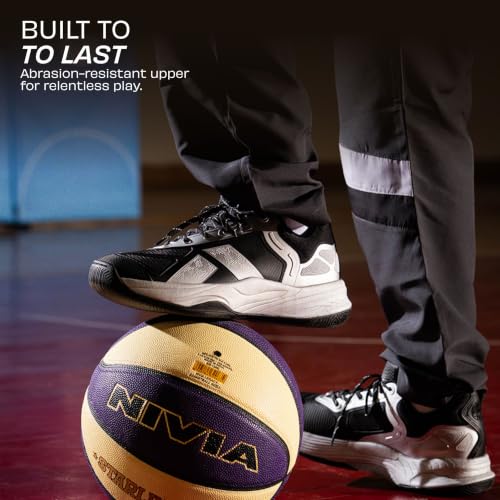 Image of Nivia Starliner Basketball Shoes for Men & Women with Seamless TPU and Mesh Upper, TPU Heel Stability Frame and Strong Rubber Outsole for Indoor & Outdoor Court Play