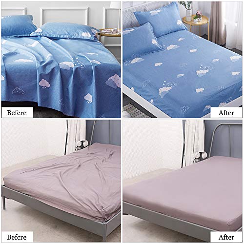 Bettlakenspanner Verstellbar 8 Stück, Betttuchspanner mit metallclips Elastische Lakenspanner Spannbettlakenhalter Matratzenspanner für Ecken von Bett, Krippe, Bügelbrett, Matratze oder Sofa (Schwarz) - Image 8