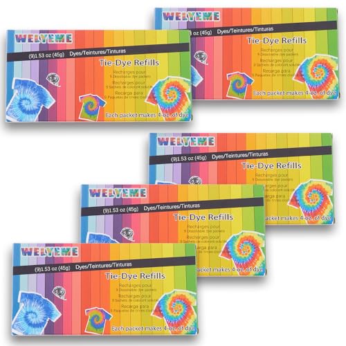 Tie-Dye Refills 45 Packets Tie Dye Powder Kit