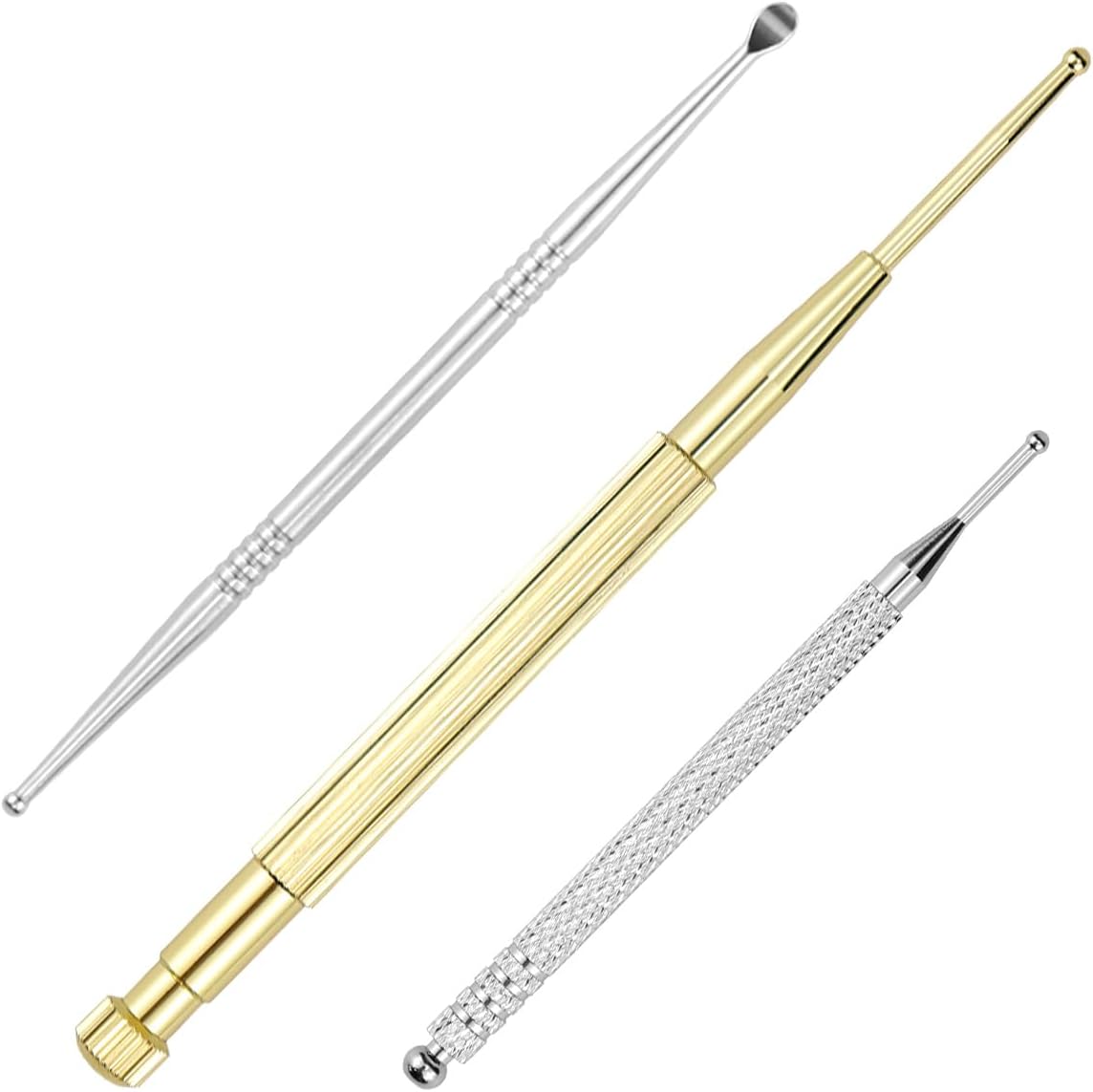 3PCS Acupuncture Pen Auricular Point Pens Acupoint Probe Facial Reflexology Massage Tool Meridian Acupoint Energy Massage Pen for Pain Relief and Healthcare Pain Point Detector Double-Headed