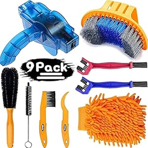 Bike Cleaning Kit (9pcs), Including Chain Cleaner for Bike Cleaning Kit (9pcs), Including Chain Cleaner for