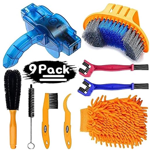 focopot Bike Cleaning Kit (9pcs), Including Chain Cleaner for Cycling,Bicycle Clean Brush Tools for Mountain/MT/Road/BMX Bike