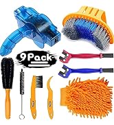 focopot Bike Cleaning Kit (9pcs), Including Chain Cleaner for Cycling,Bicycle Clean Brush Tools f...