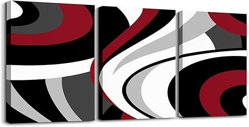 Miniatura 29 de Castle Fairy 3 piezas de arte de pared para decoración de sala de estar, líneas geométricas, decoración de pared para dormitorio, decoración de