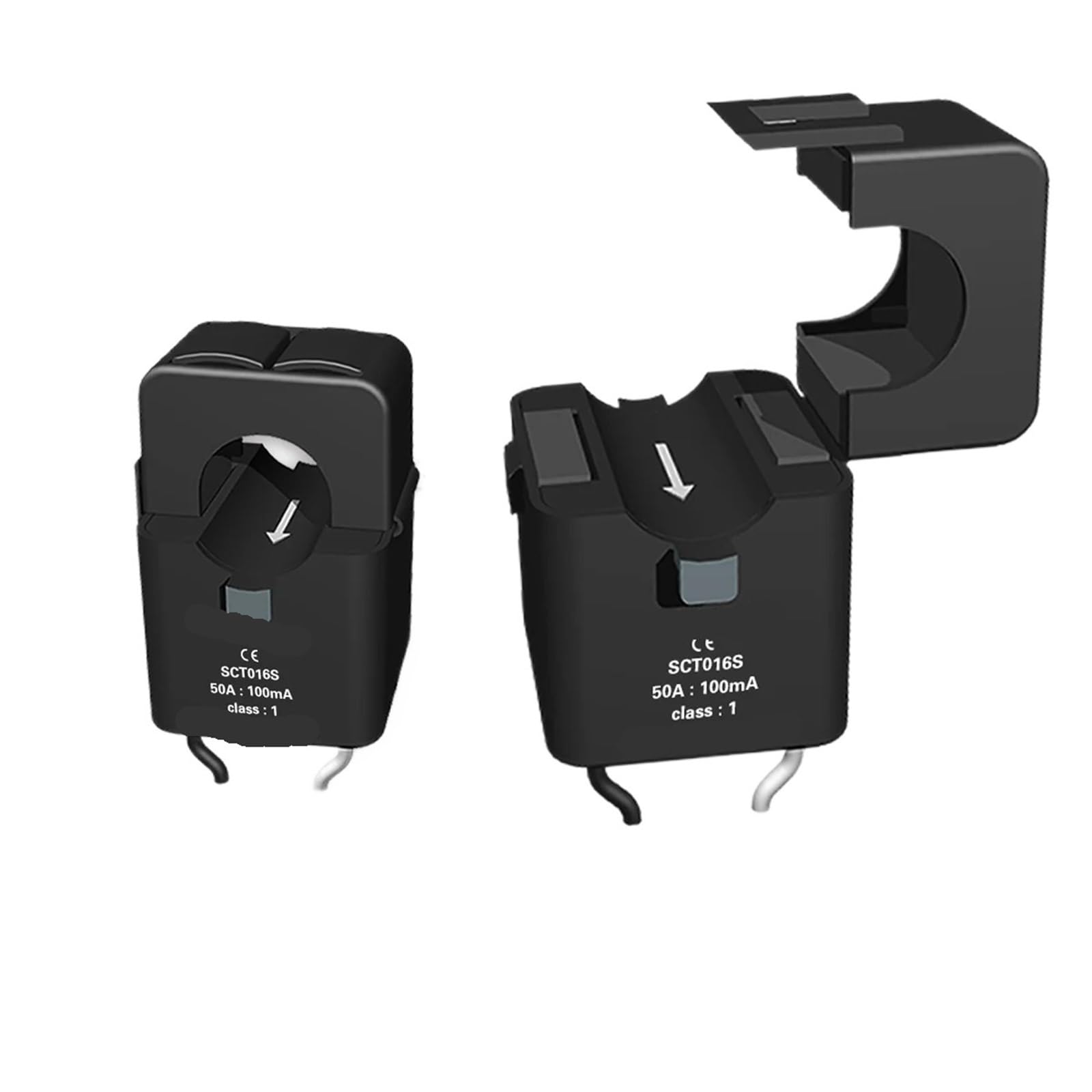 Transformador de corriente SCT 016 sensor split core 100A cable medición 3