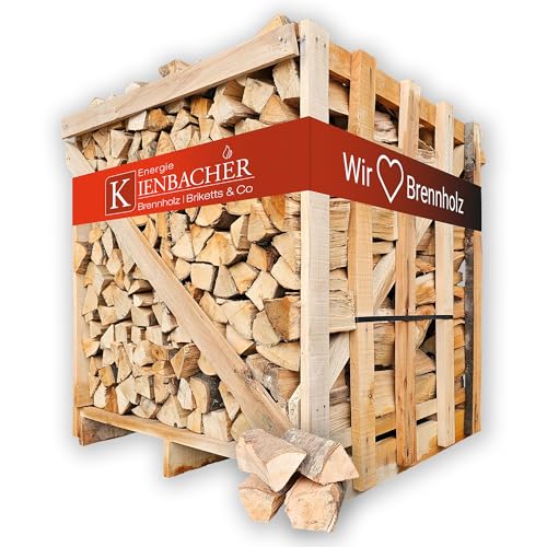 Brennholz Buche 25cm trocken Kaminholz ofenfertig Ofen Holz Feuerholz Scheitholz Kaminfeuer Lagerfeuer Pizzaofen 1RM Box für die Heizsaison 2025/2026 | Energie Kienbacher